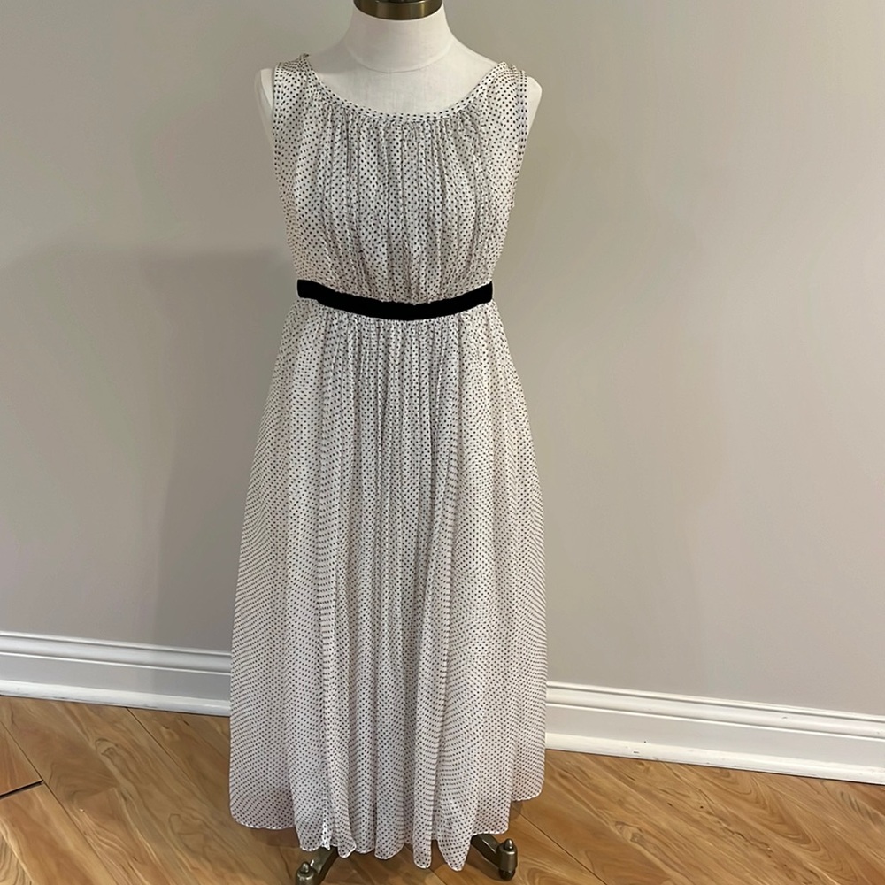 Charles Chang-Lima black white polka dot feminine dress size 6